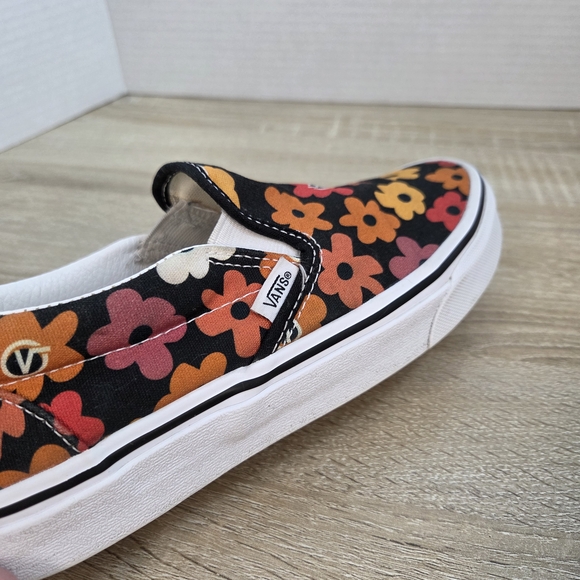 Vans Floral Slip-On Sneakers - Black, Orange, Red, White - Picture 11 of 11